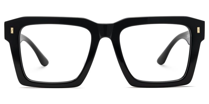Kenish Black Square Glasses