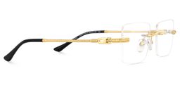 Peavy Gold Rectangle Glasses4