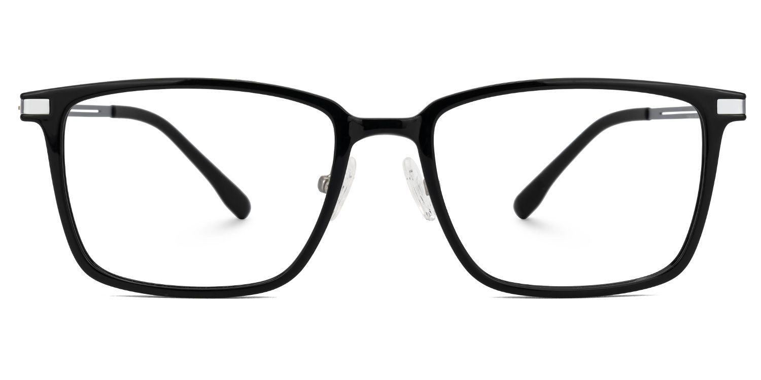 Black Ivonne Rectangle Frame Eyeglasses | ZEELOOL UK0
