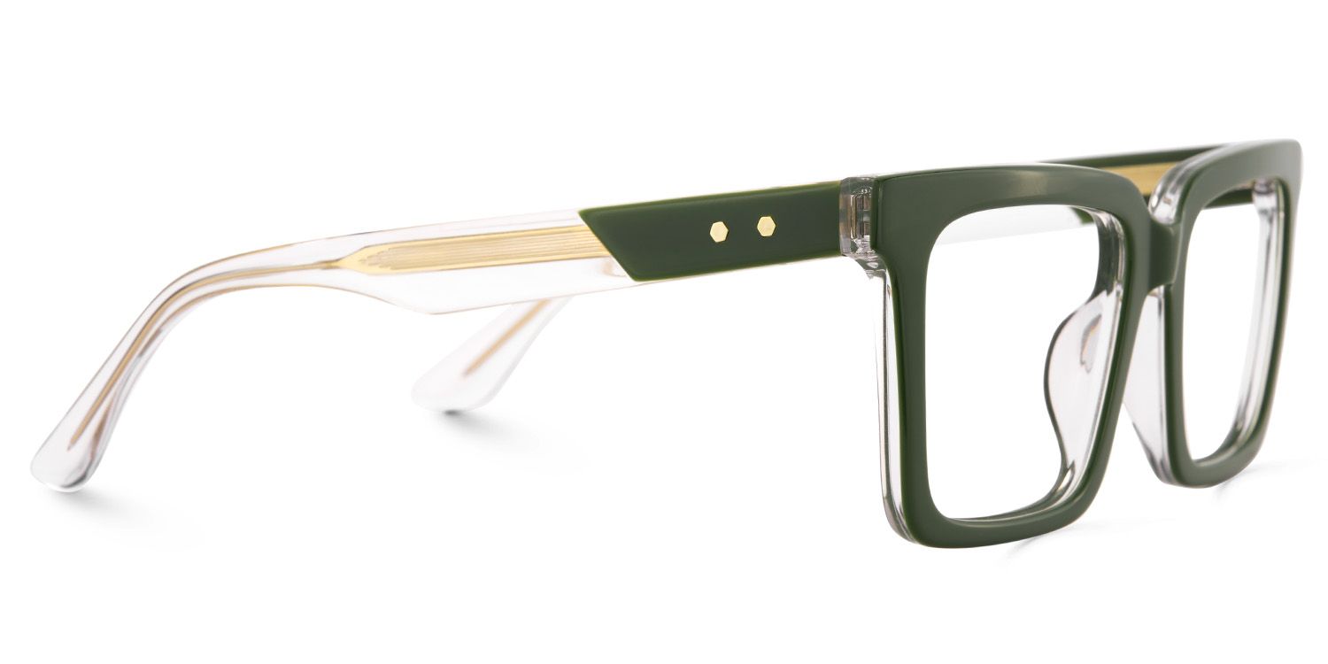 Green Square Frame Glasses - Hattie on Sale | ZEELOOL UK4