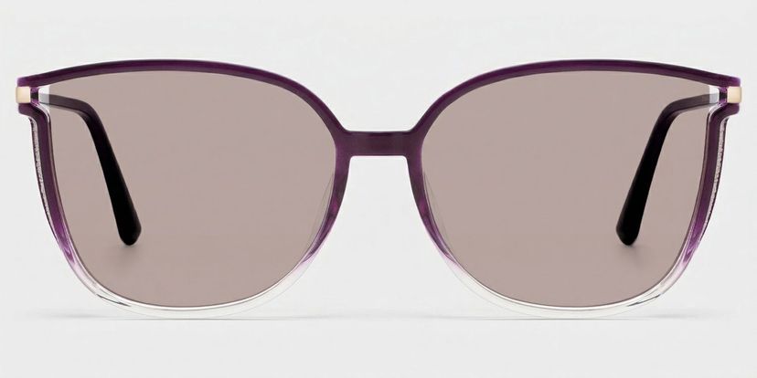 Rodz Purple Clear Square Sunglasses