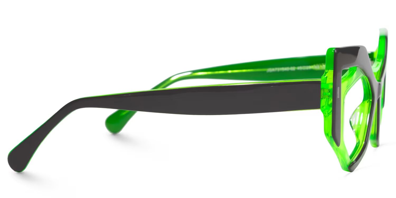 Mondal Geometric Green Glasses | ZEELOOL UK2