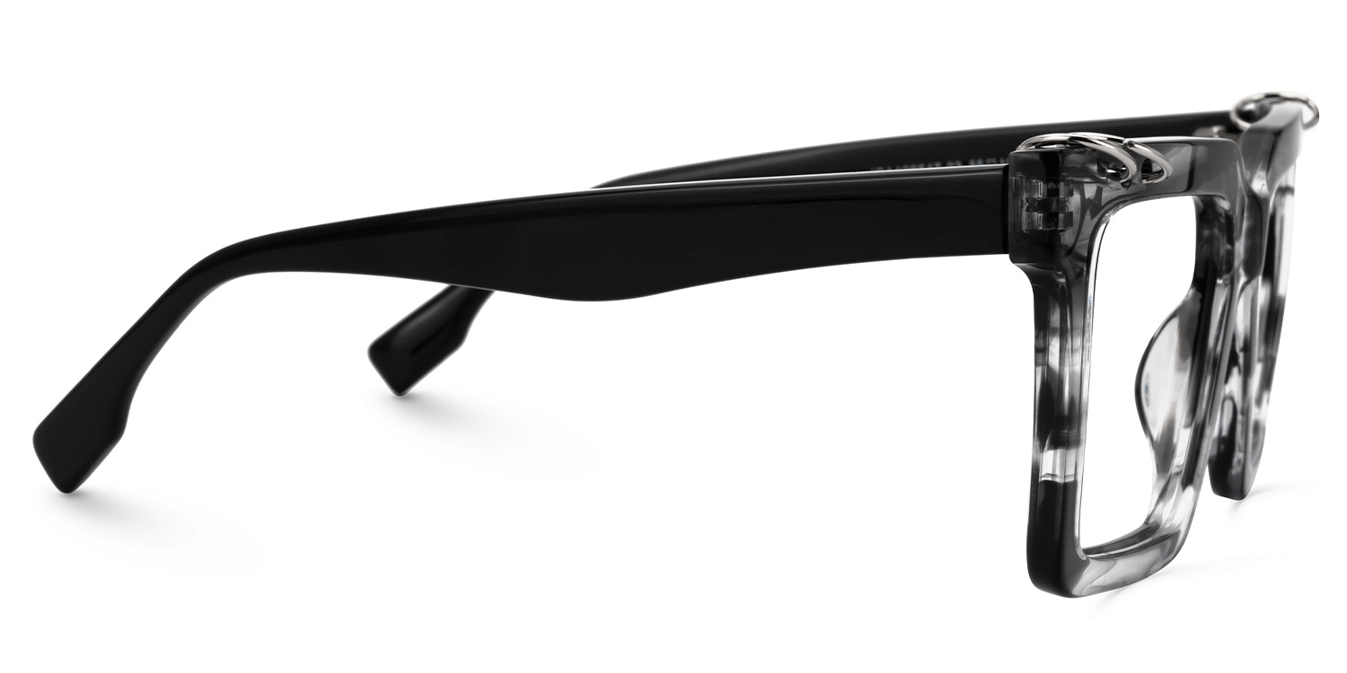 Dupree Gray Square Eyeglasses and Glasses Frame2