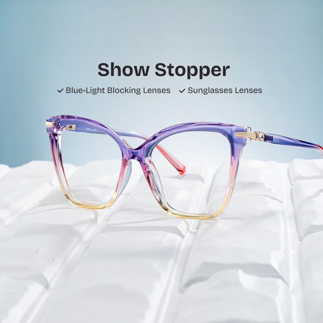 Lamar Multicolor Frame Glasses with Butterfly Frame Online | ZEELOOL2