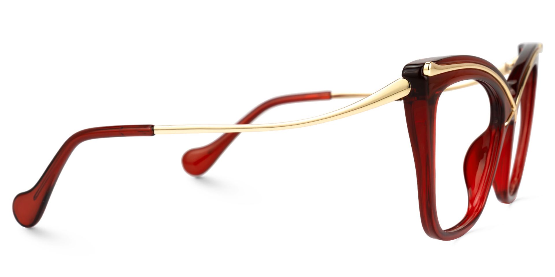 Winston Cat-eye Red Eyeglasses and Wide Frame Glasses2