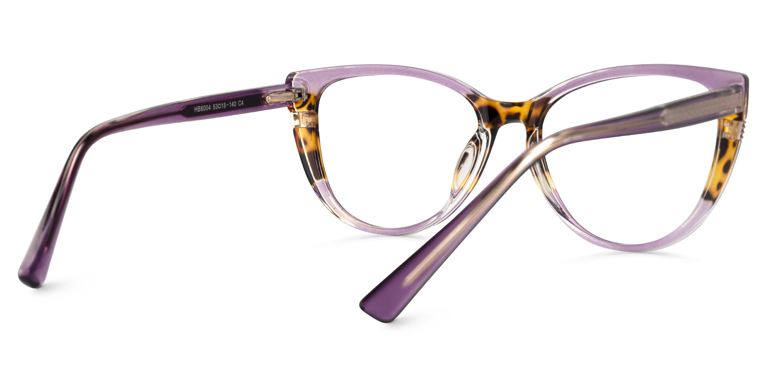 Clarice Cateye Purple Glasses2