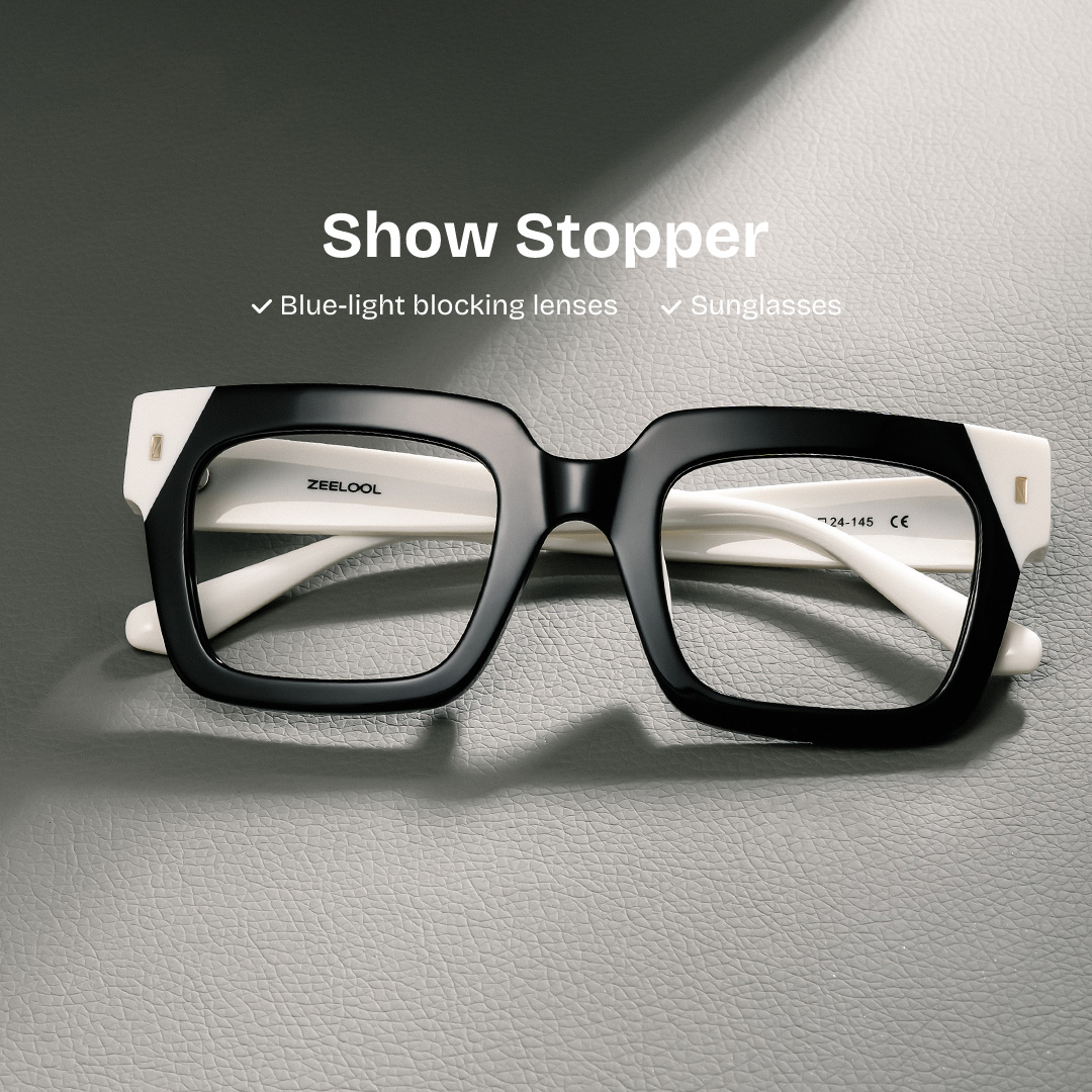 Sarah Square Black Glasses0