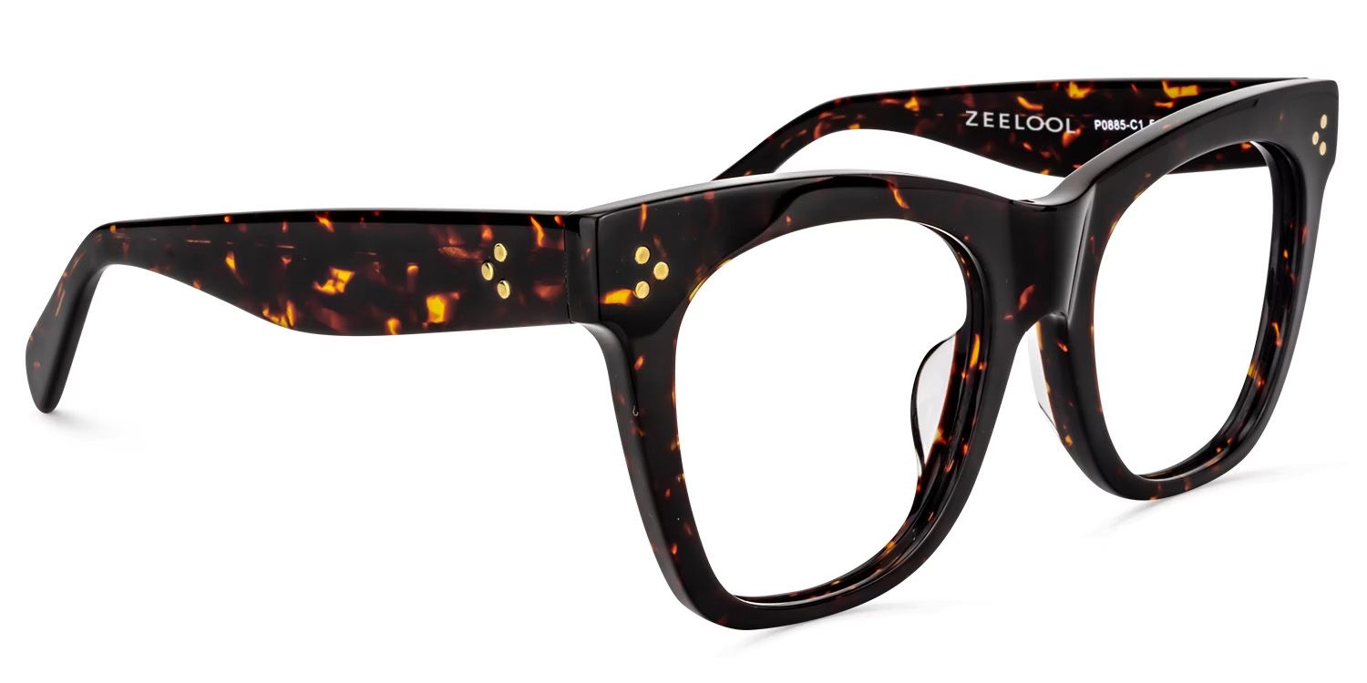 Gordon Rectangle Tortoise Frame Glasses | ZEELOOL UK1