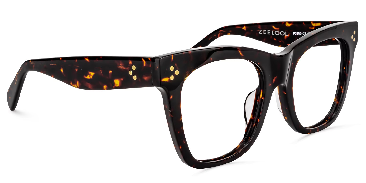 Gordon Rectangle Tortoise Frame Glasses | ZEELOOL UK1
