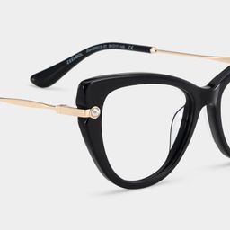 Maggie Cat eye Black Glasses4