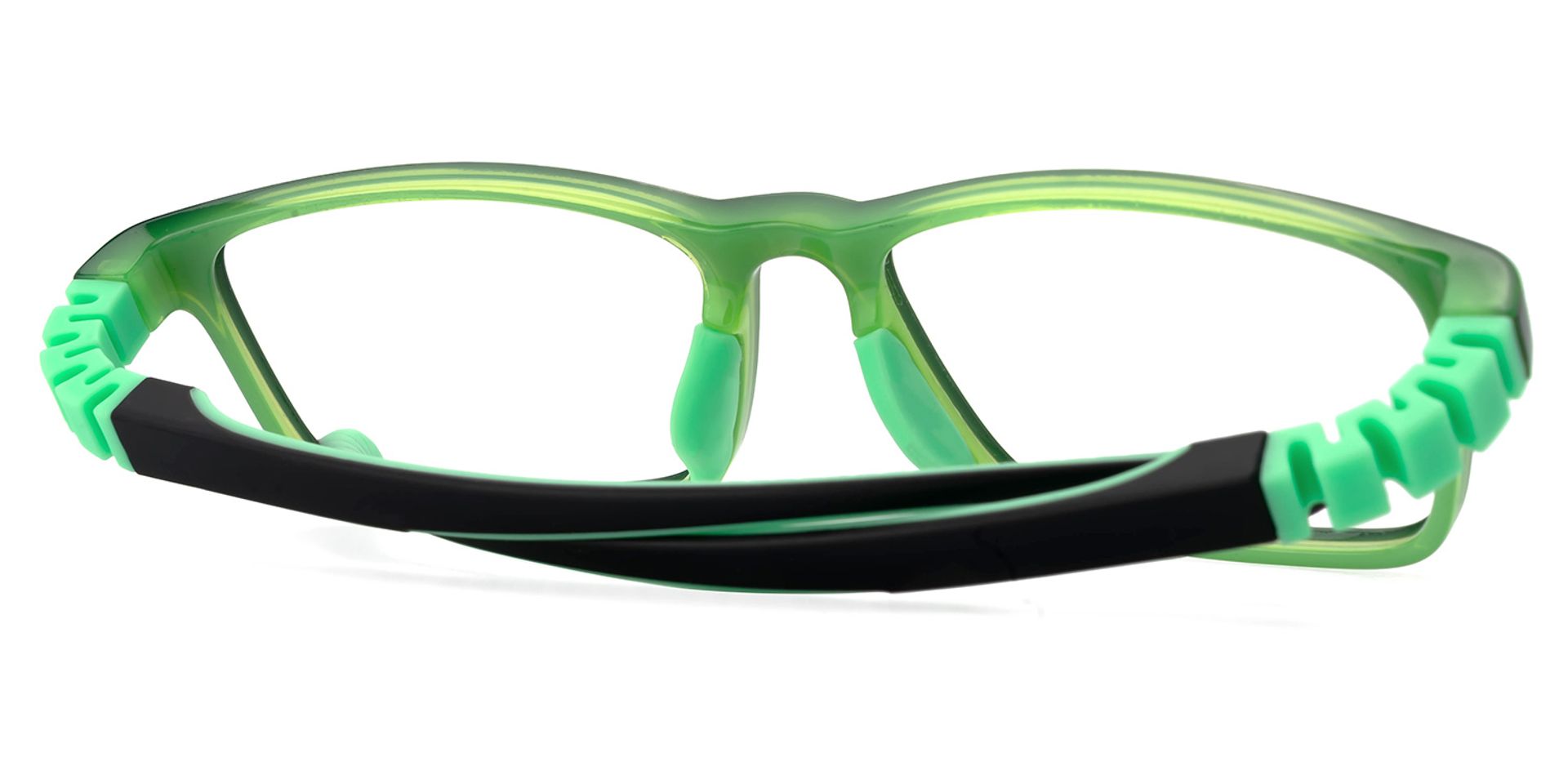 Arddin Rectangle Green Frame Eyeglasses for Tweens3