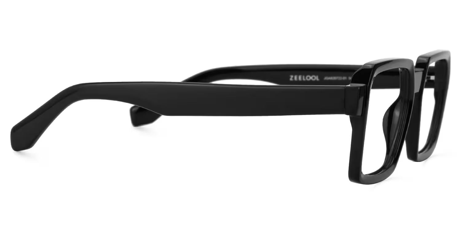 Rectangle Fabien Black Color Frame Glasses | ZEELOOL UK2