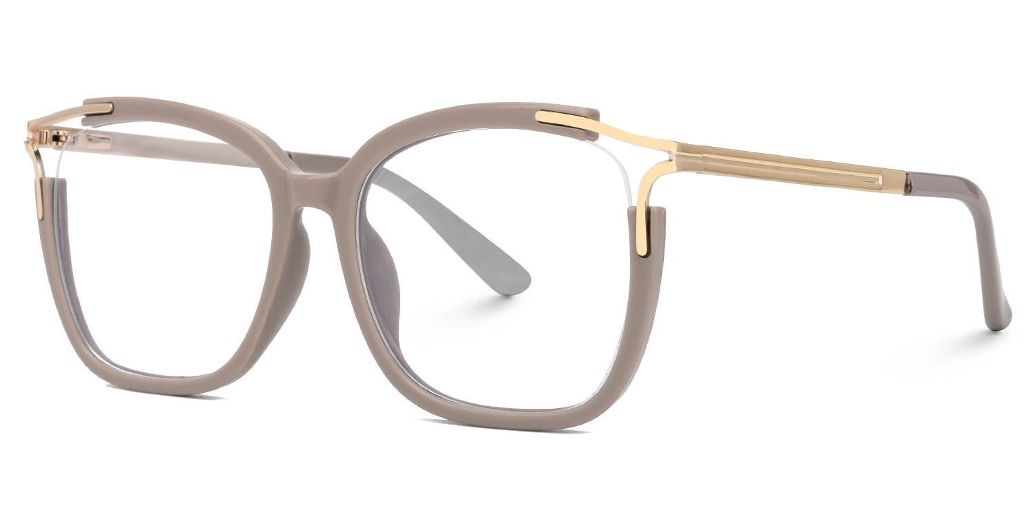 Sidibe Square Khaki Glasses1