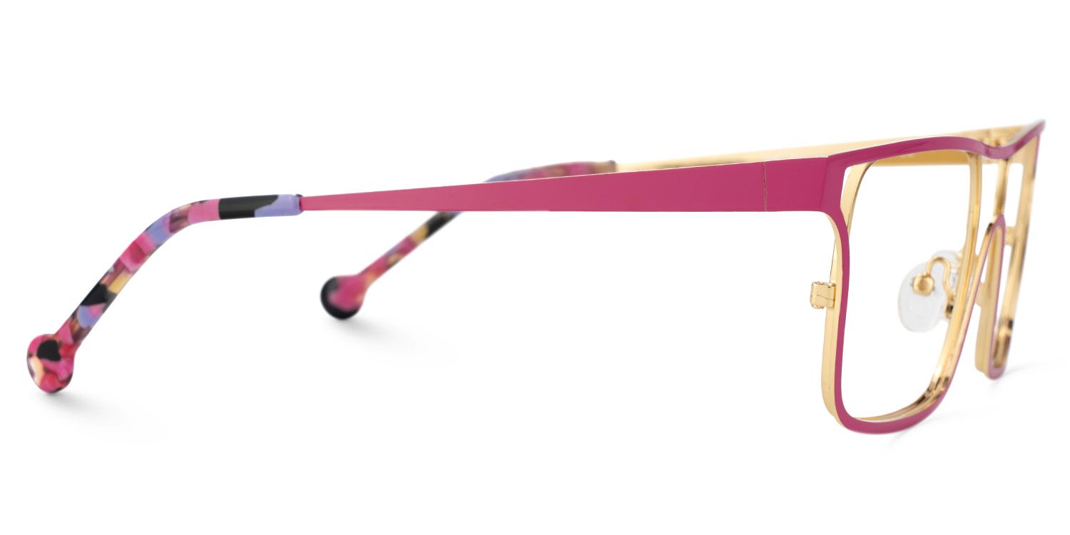 Nova Wide Rose Gold Glasses with Rectangle Frames | ZEELOOL UK2