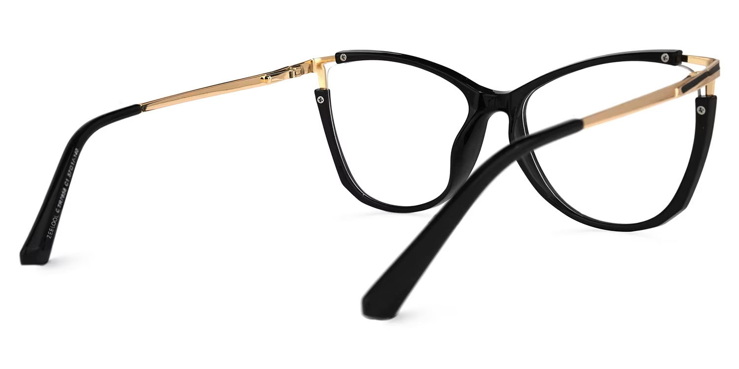 Yomary Black Cateye Frame Glasses | ZEELOOL UK5