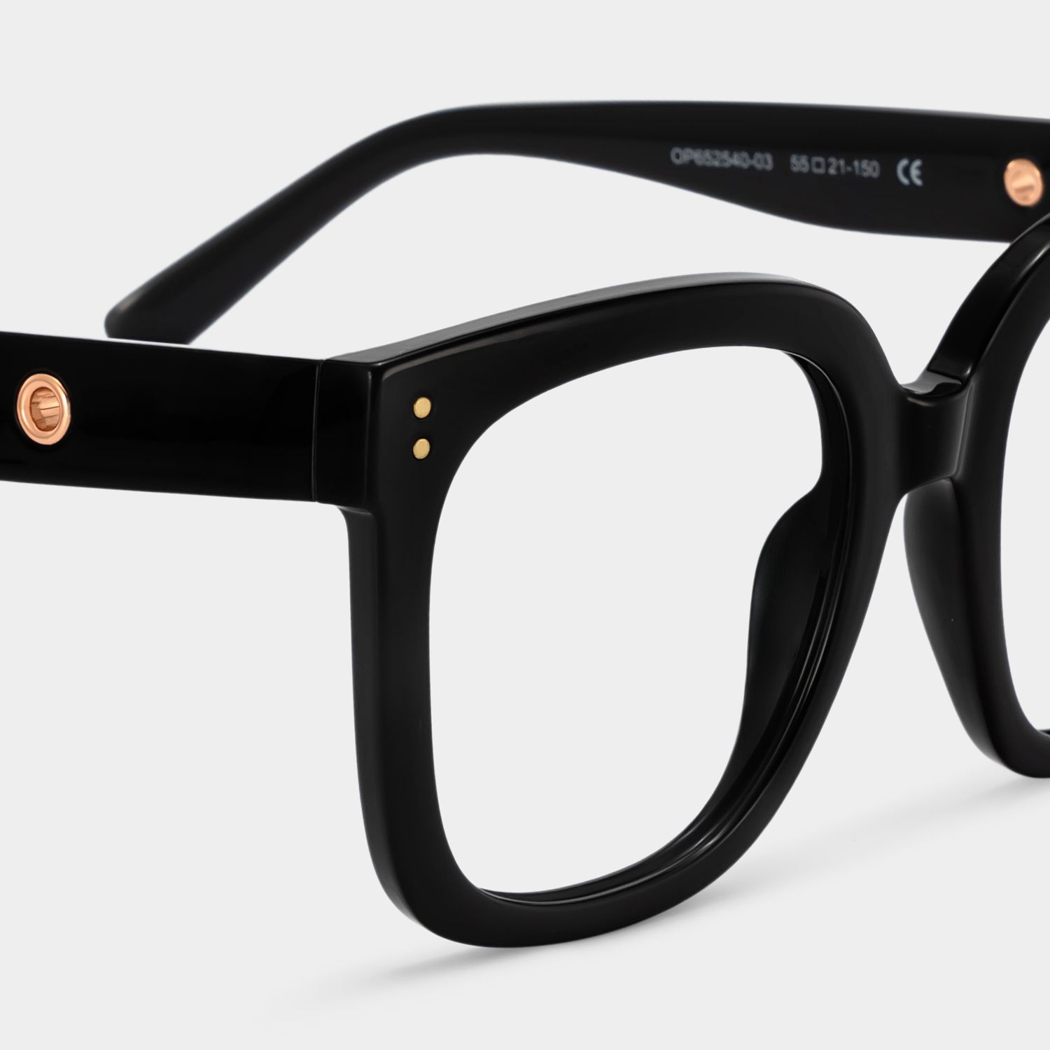 Ebony Square Black Glasses and Eyeglasses4