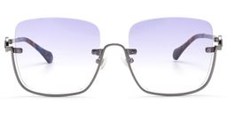 Charie Rectangle Light Purple Sunglasses0