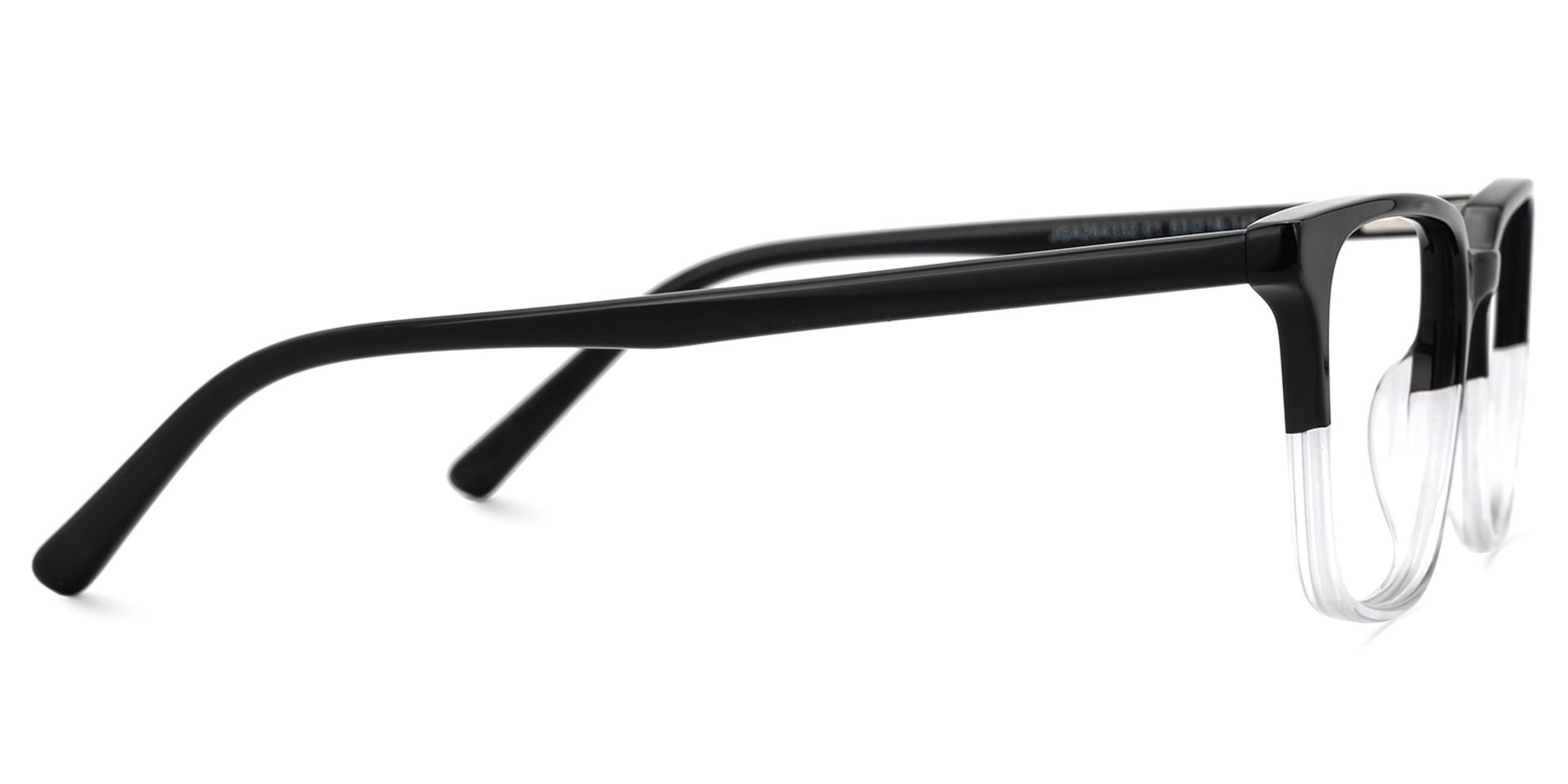 Barnhill Acetate Square Black-Clear Frame Glasses | ZEELOOL UK2