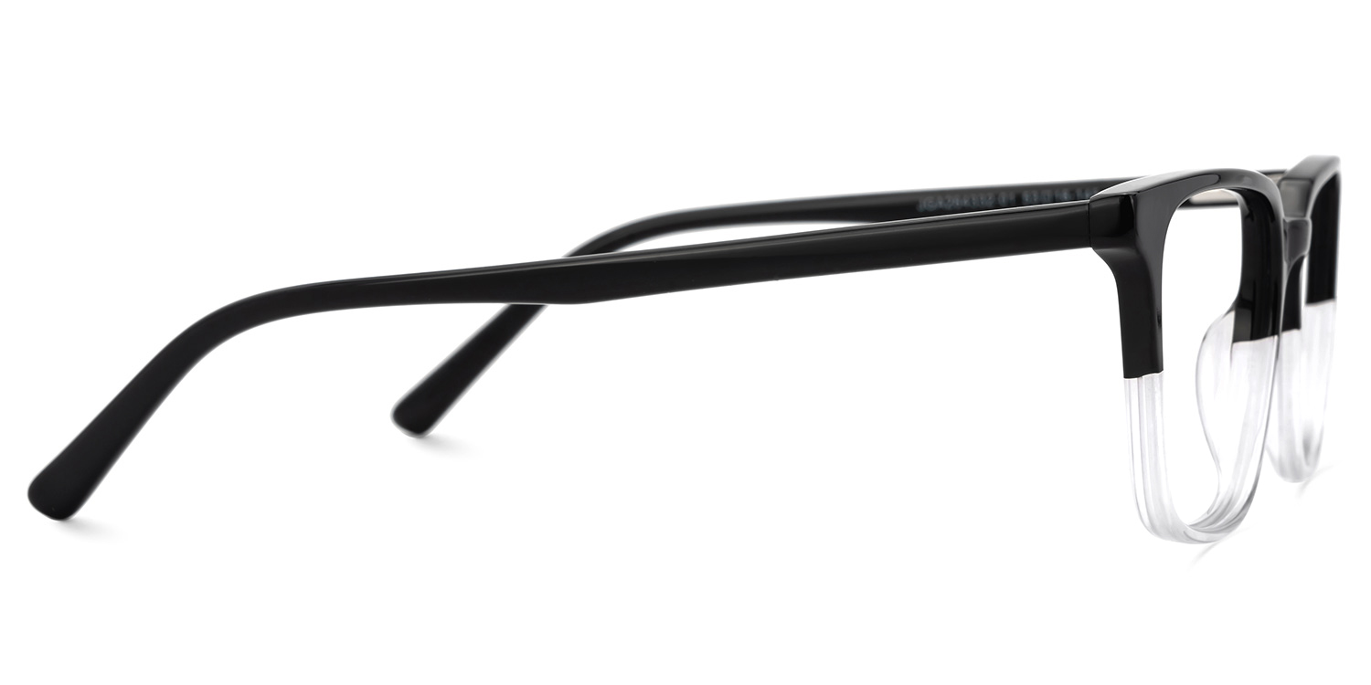 Barnhill Acetate Square Black-Crystal Frame Glasses | ZEELOOL UK2