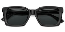 Solana Rectangle Black Polarized Sunglasses1