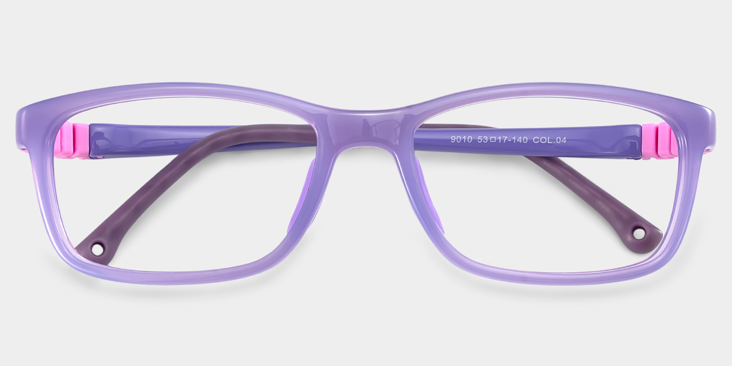 Brook Rectangle Purple Frame Eyeglasses for Pre-tweens0