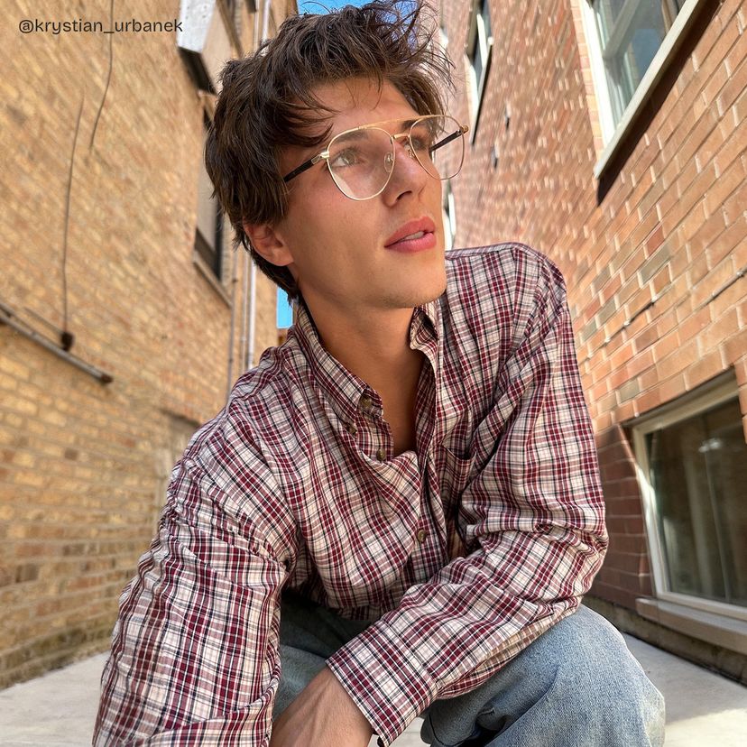 Calvin Aviator Gold Glasses
