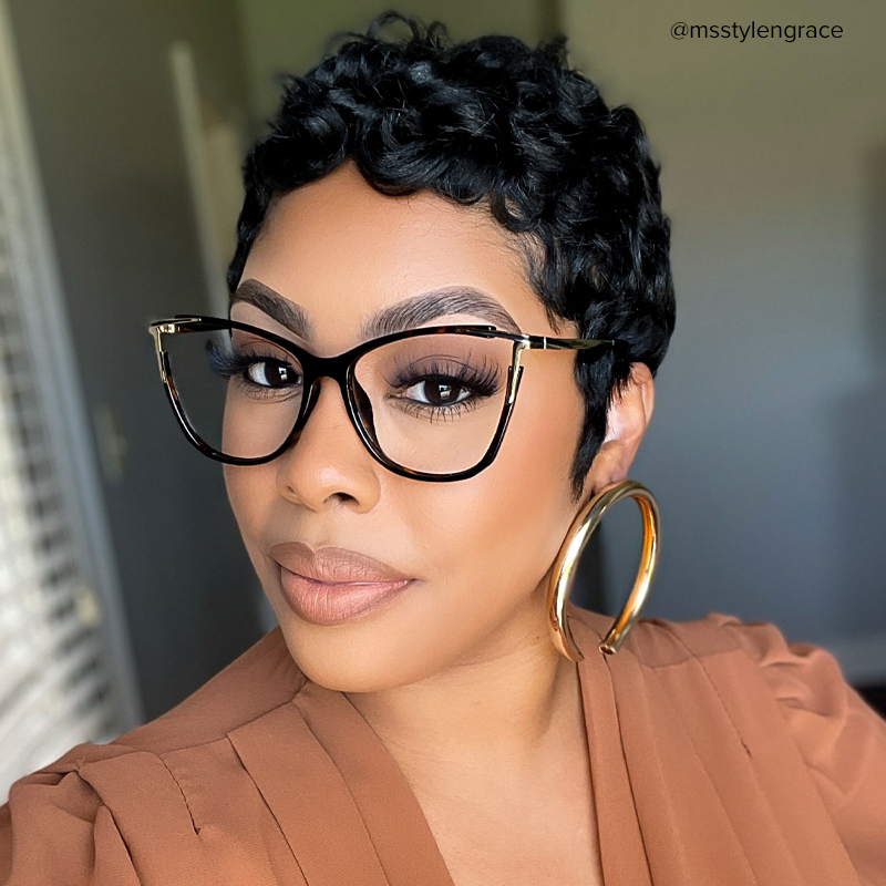 Yomary Cateye Tortoise Thin Frame Glasses | ZEELOOL UK7