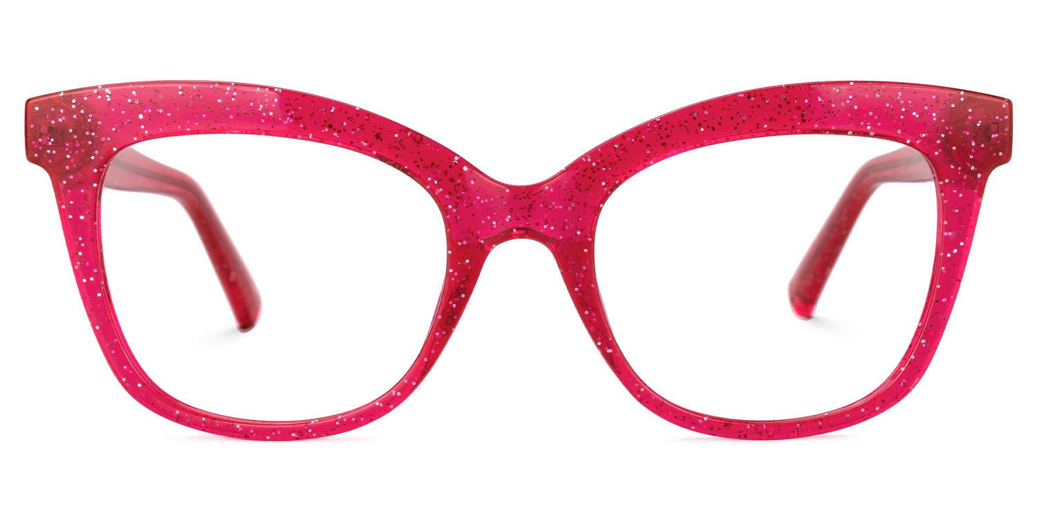 Santiago Cateye Eyeglasses with Bright-Pink Frame Sale0