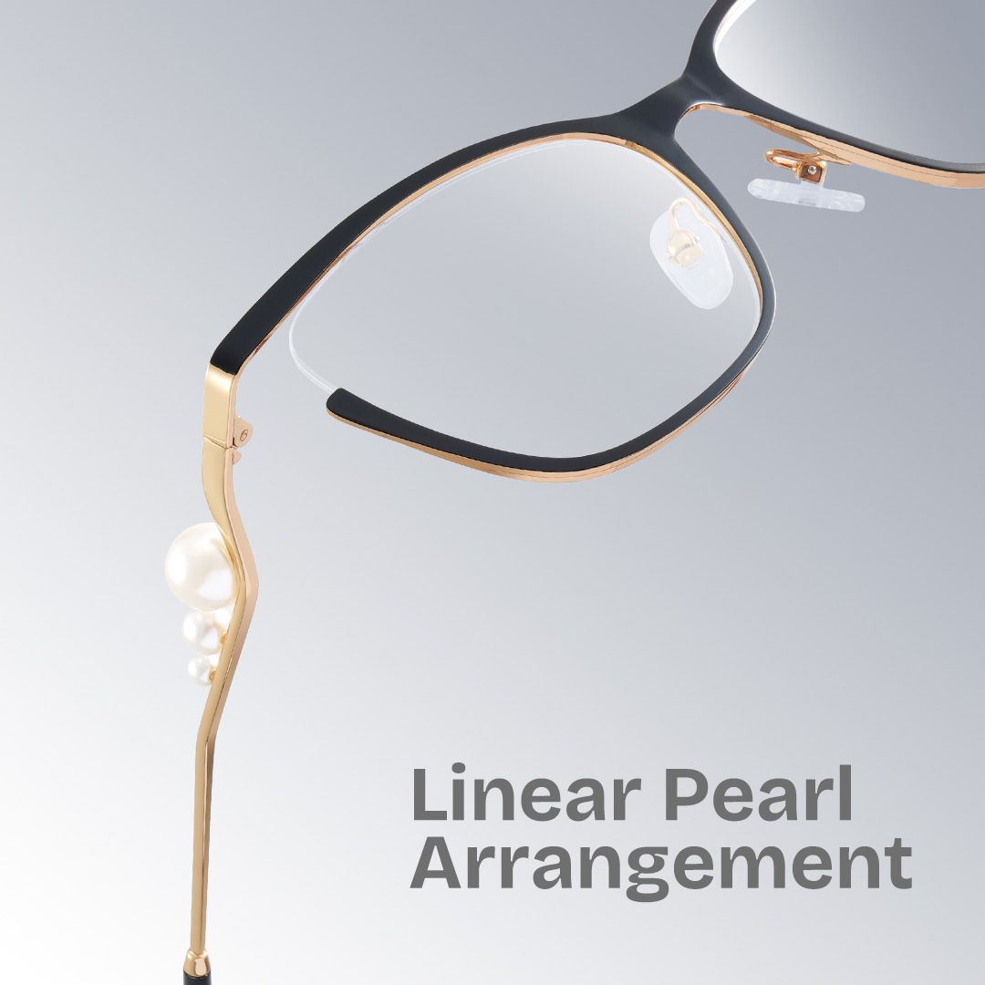 Aria Eyeglasses in Round Black Frame | ZEELOOL UK1