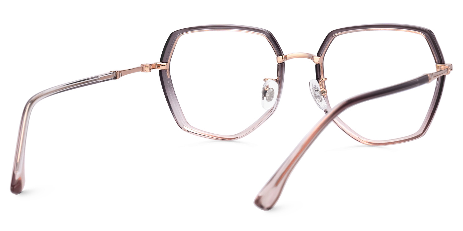Kendra Geometric Acetate Full Frame Eyeglasses | ZEELOOL UK3