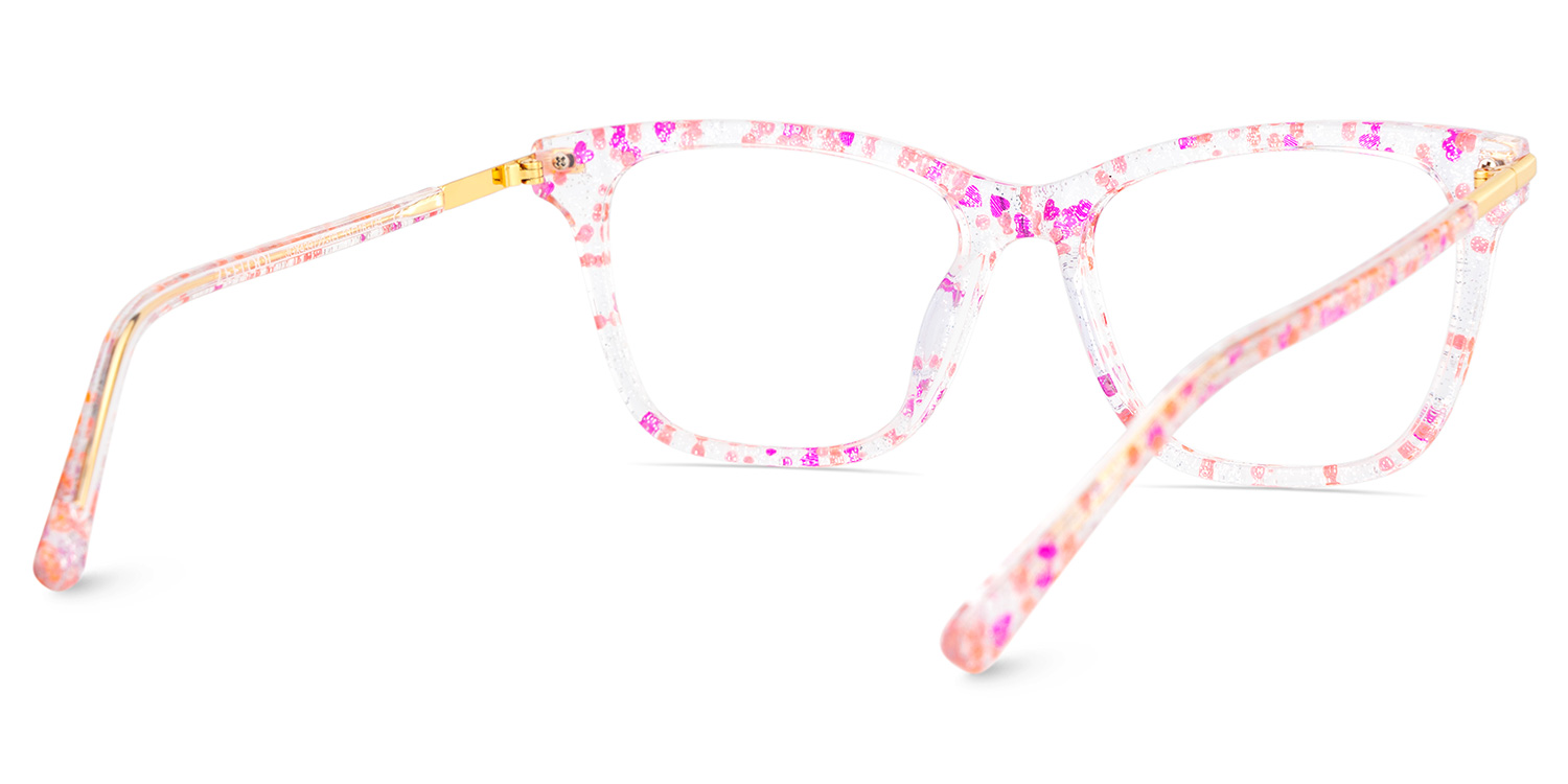 Eliot Rectangle Eyewear with Pink5