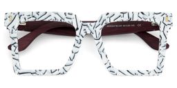 Pierre Pattern Square Glasses2