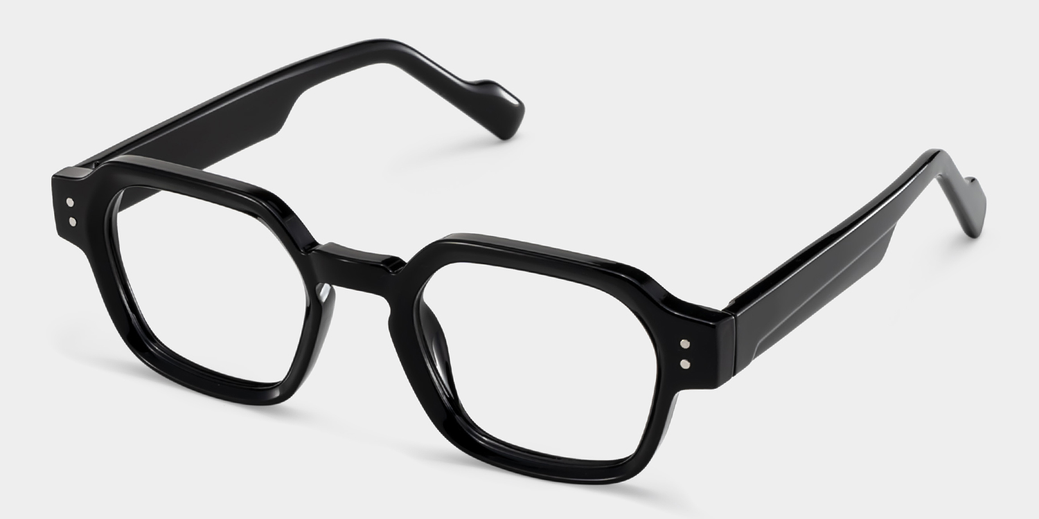 Joy Black Frame Glasses with Geometric Frame Online | ZEELOOL2