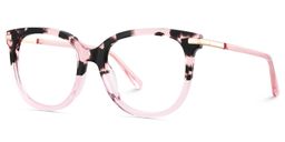 Mailyn Round Pink Tortoise Glasses2