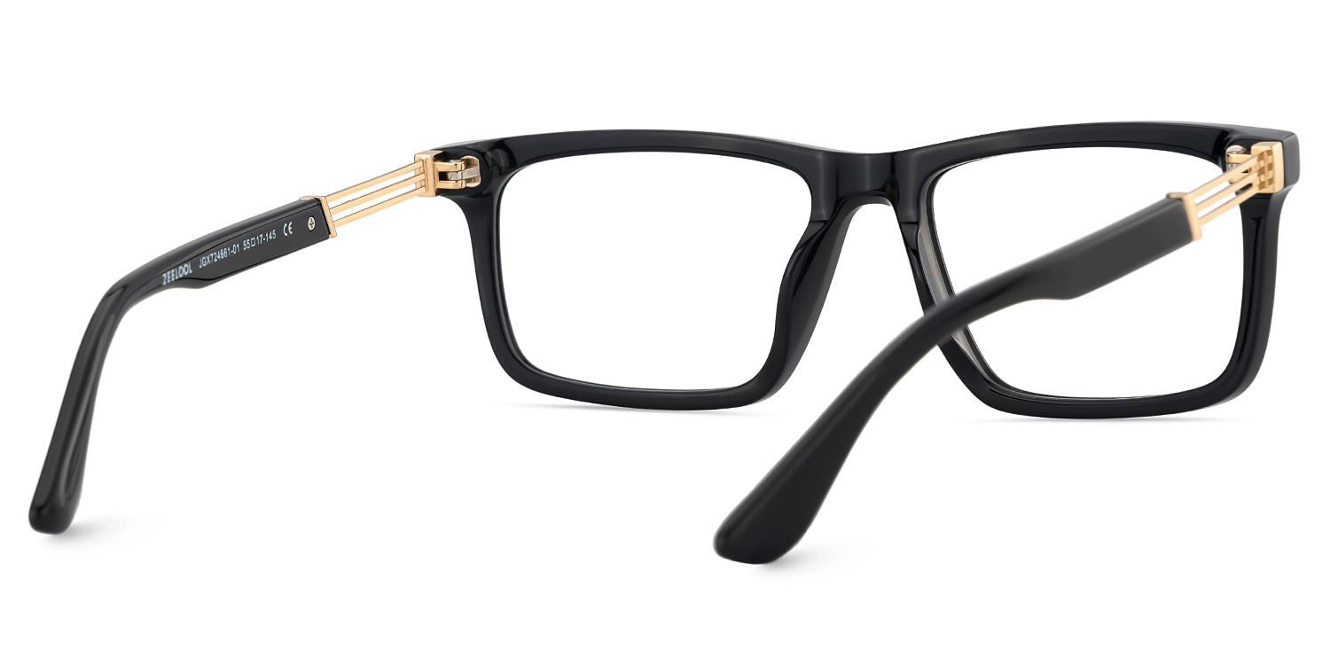 Emerson Eyeglasses in Rectangle Black Frame | ZEELOOL UK5