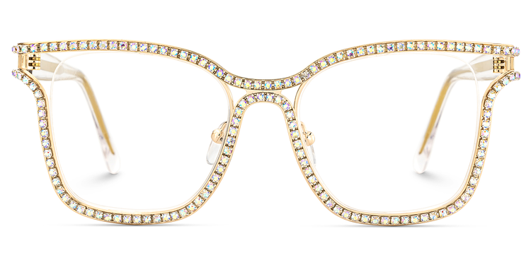 Shine Square Gold Glasses