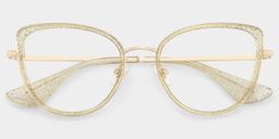 Celine  Cat-eye Gold Glasses2