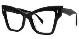 Jeanine Cateye Black Glasses1