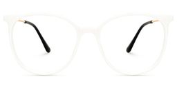 Chanty Round White Glasses0