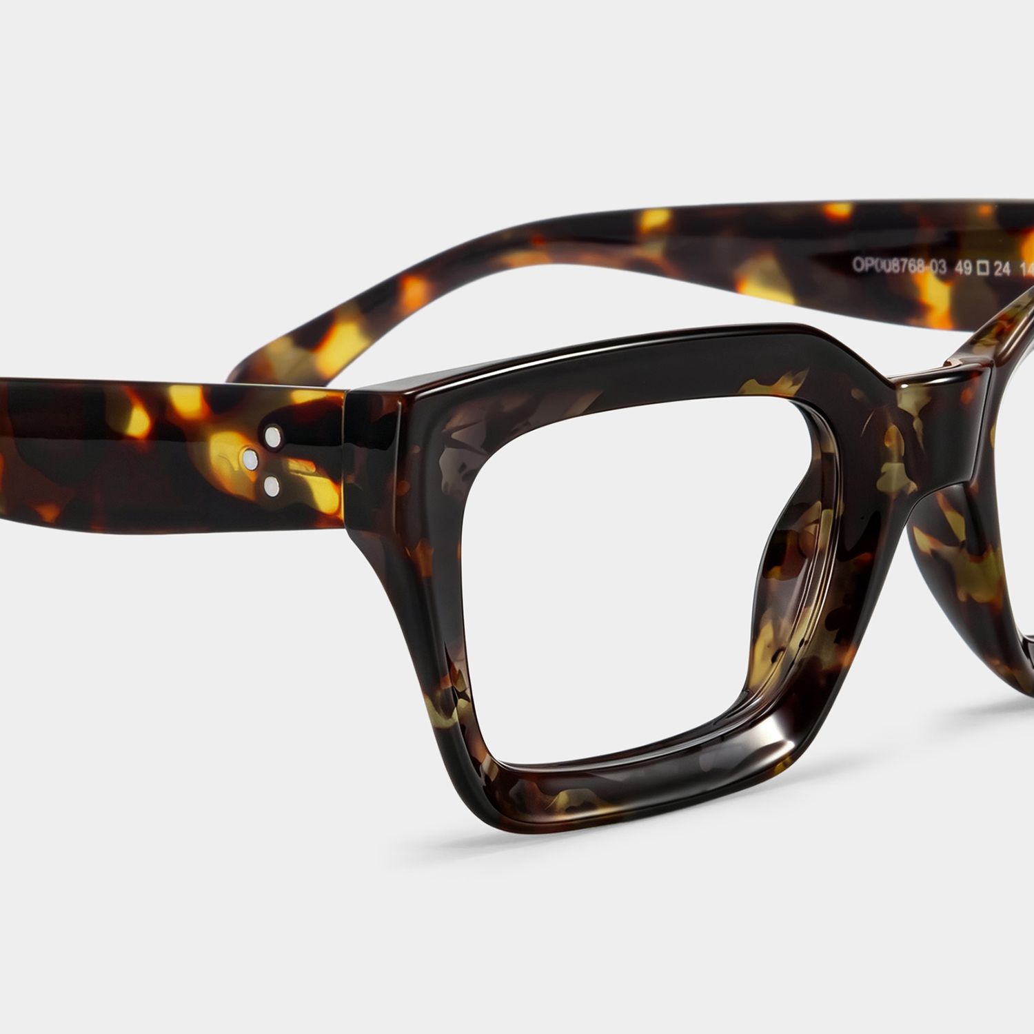 Nevaeh Square Tortoise Eyeglasses For Women and Men4