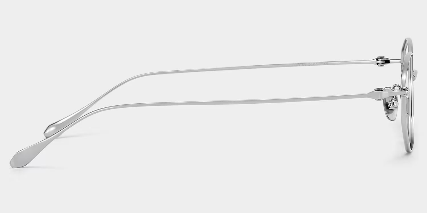 Everett Silver Frame Glasses with Geometric Frame Online |  ZEELOOL UK5
