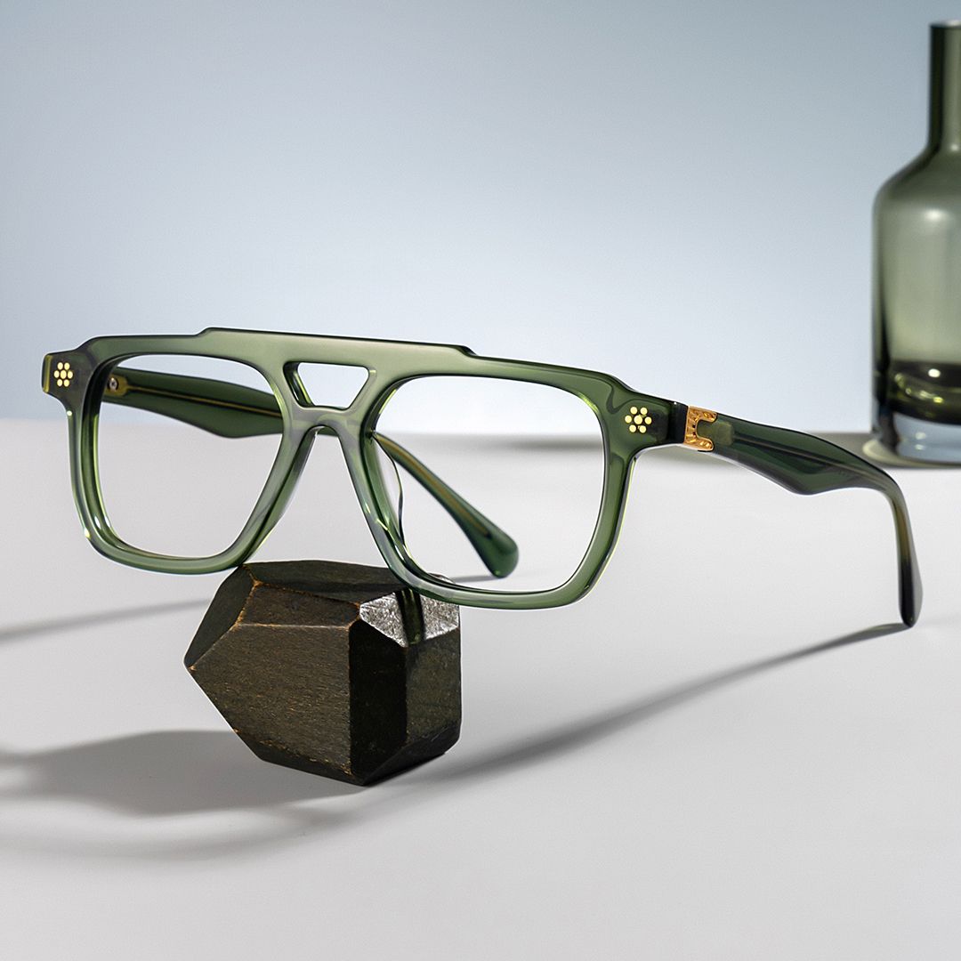 Mercurio Eyeglasses in Aviator Green Frame | ZEELOOL UK0
