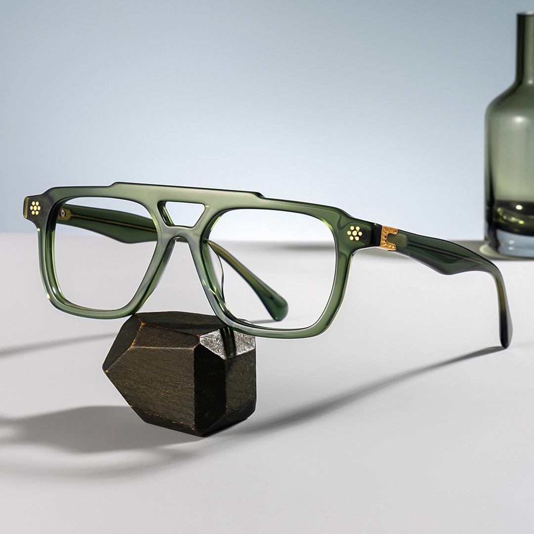 Mercurio Aviator Green Glasses0