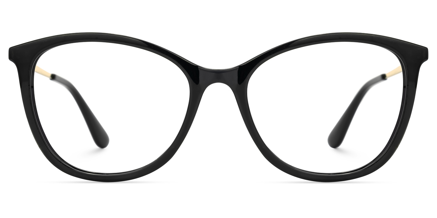 Jenee Oval Black Glasses0
