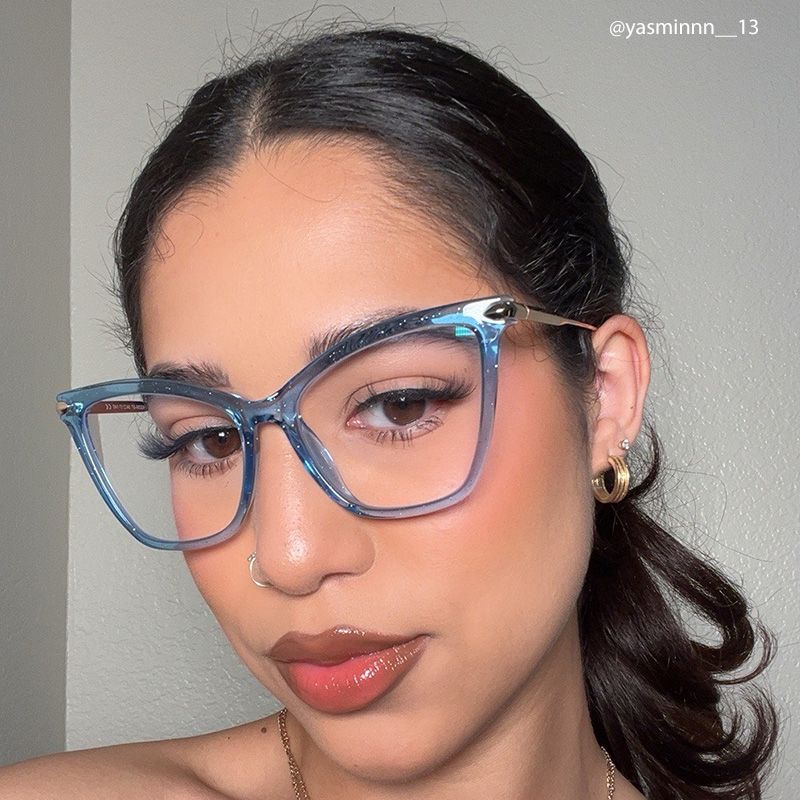 Hilary Blue Butterfly Glasses