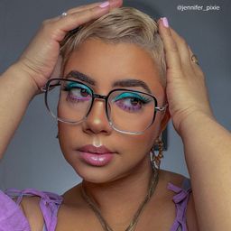 Joana Black-Clear Geometric Glasses4