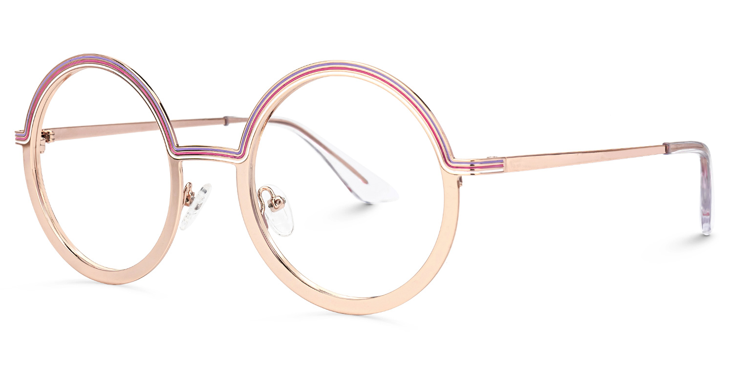 Vevay Round Gold Glasses1