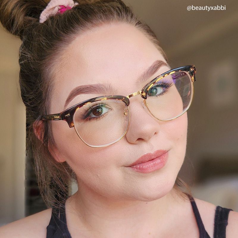 Lasha Browline Gold Glasses | ZEELOOL UK6