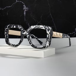 Yary Square Cow Pattern Glasses0