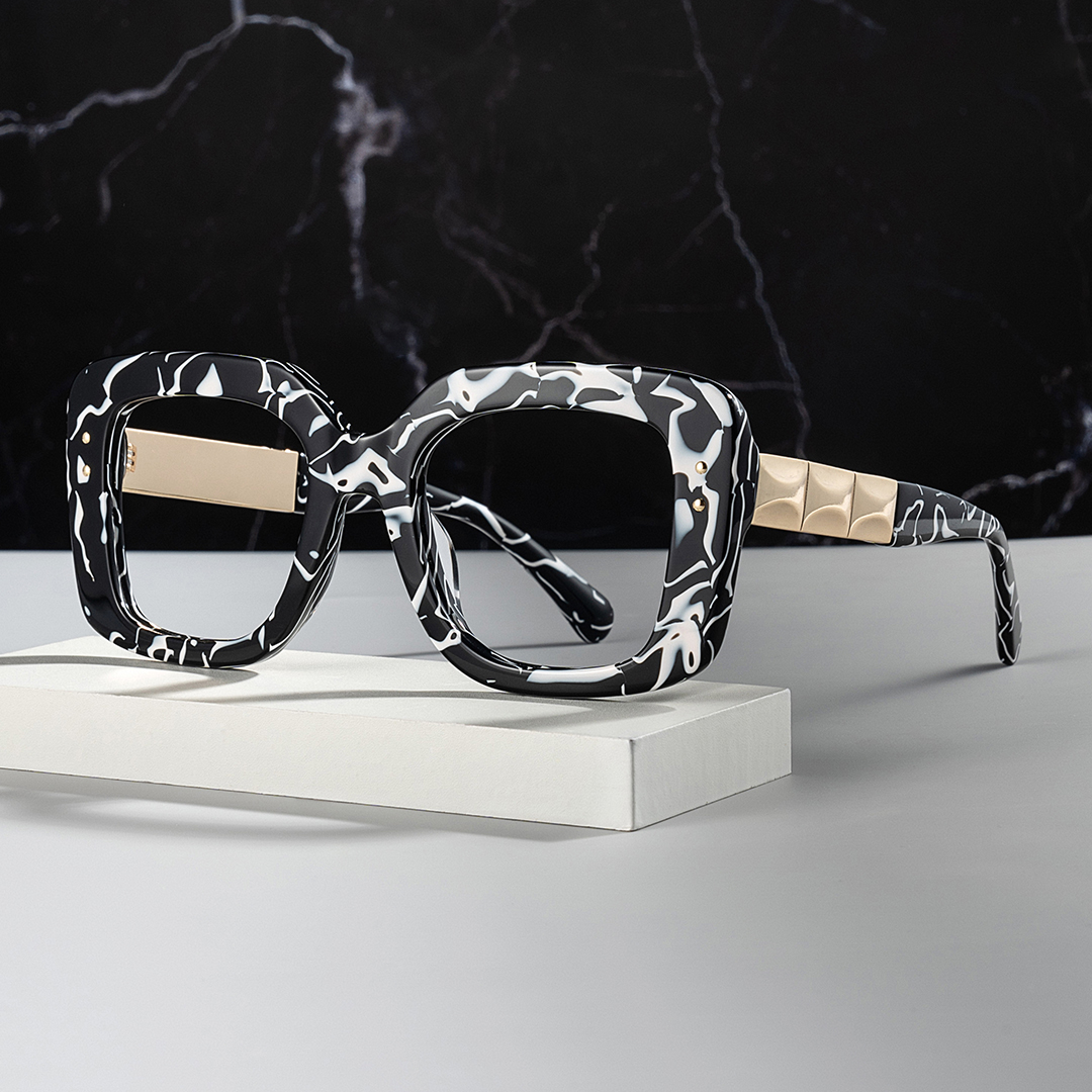 Yary Square Cow Pattern Glasses